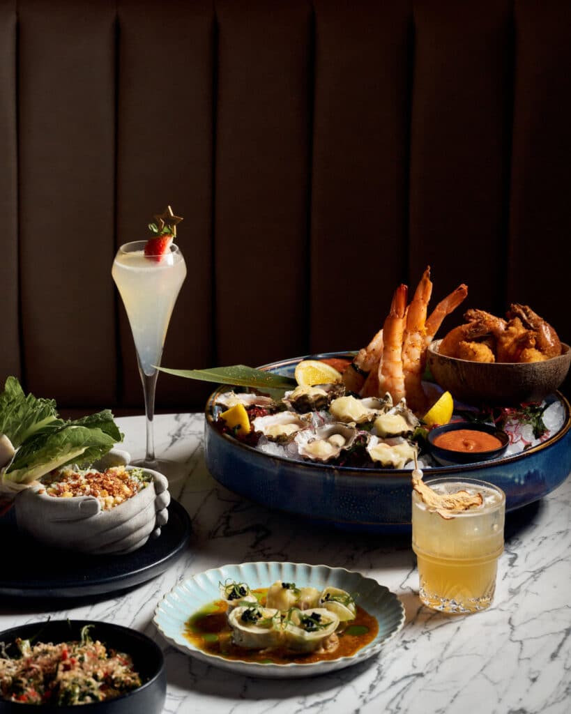 Nube food and drink: oysters, seafood, cocktails